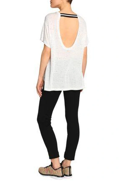 Shop Koral Woman Mélange Jersey T-shirt Off-white