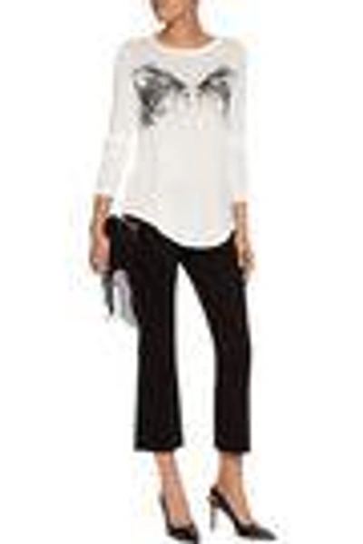 Shop Haute Hippie Woman Printed Modal-jersey T-shirt White