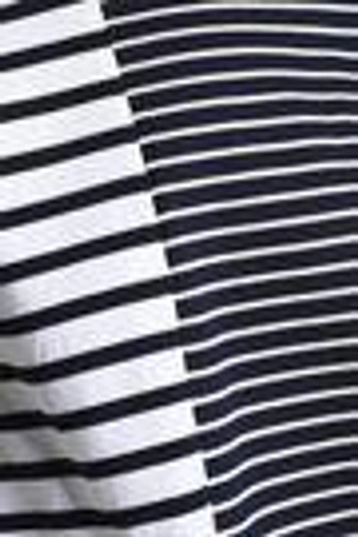Shop Stella Mccartney Striped Cotton-jersey Top In Navy