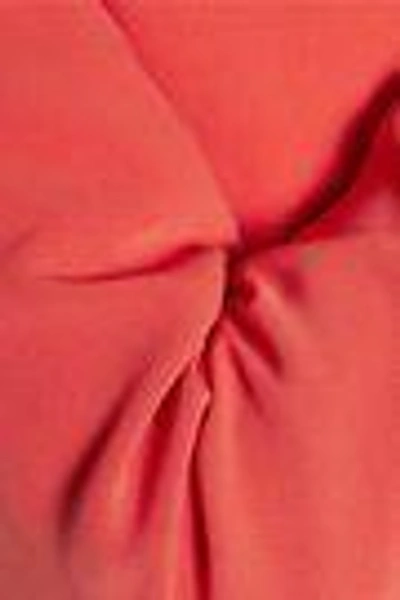 Shop Cinq À Sept Woman Amara Cropped Crepe Top Red