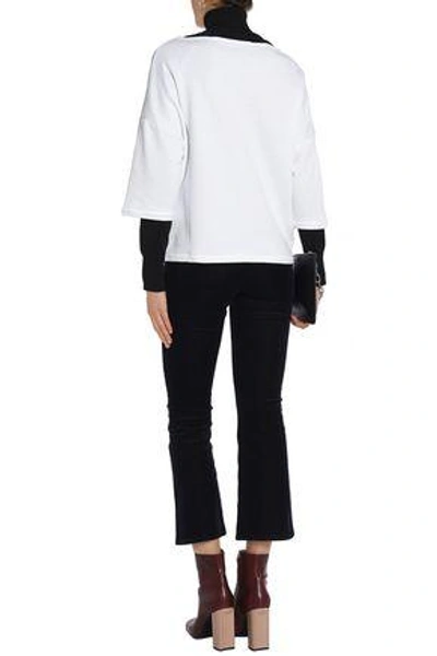 Shop Acne Studios Woman Embroidered Cotton Top White