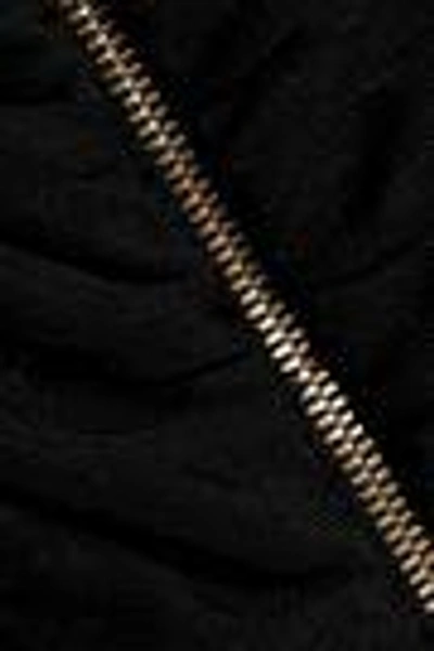 Shop Balmain Woman Ruched Knitted Bodysuit Black