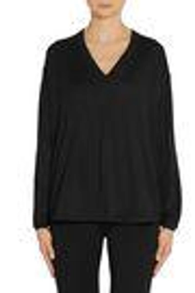 Shop Givenchy Woman Wool And Silk-blend Sweater In Black Black