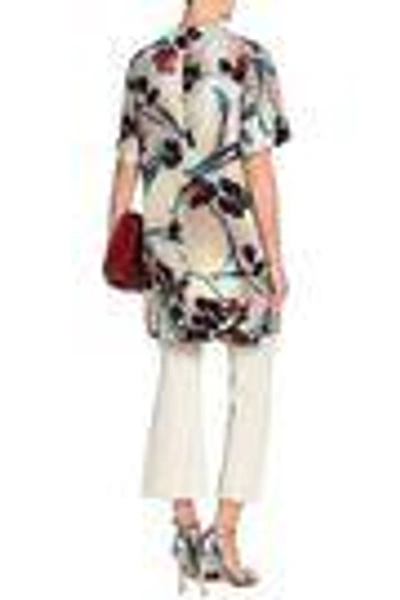 Shop Marni Woman Printed Crepe Tunic Sand