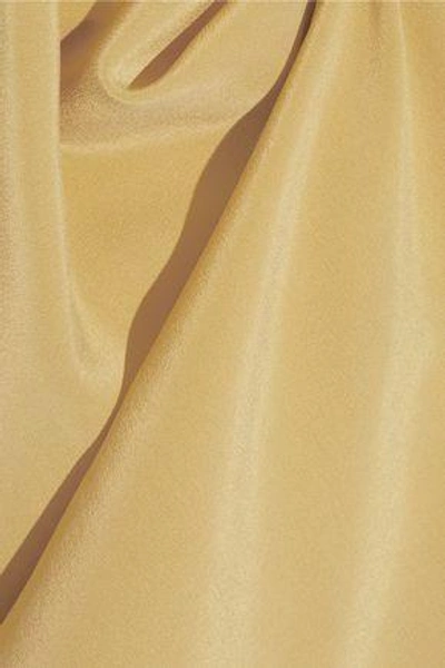 Shop Theory Woman Asymmetric Draped Washed-silk Camisole Yellow
