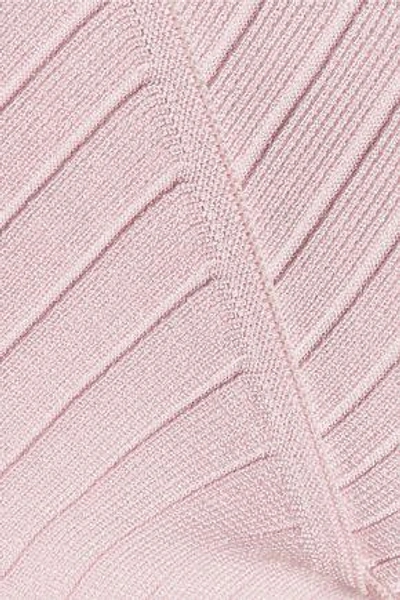 Shop Cushnie Et Ochs Woman Cutout Ribbed-knit Bra Top Baby Pink