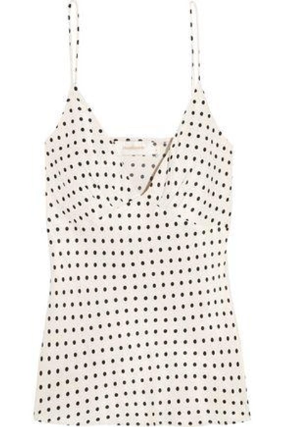 Shop Zimmermann Polka-dot Satin Camisole In White