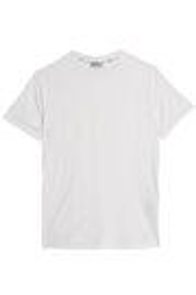 Shop Opening Ceremony Devoré-cotton-blend Slub-jersey T-shirt In White