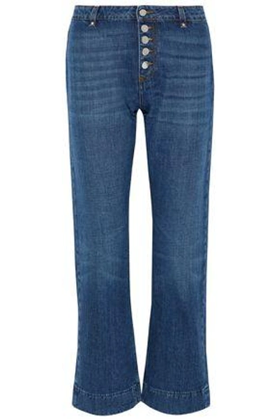 Shop Alexa Chung Woman High-rise Kick-flare Jeans Mid Denim