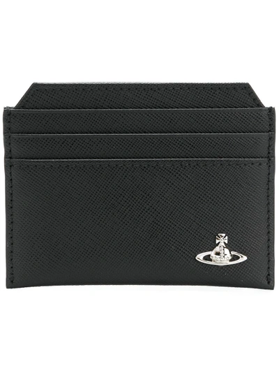 Shop Vivienne Westwood Logo Plaque Cardholder In Black