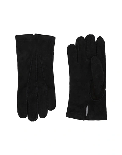 Shop Eleventy Gloves In Black