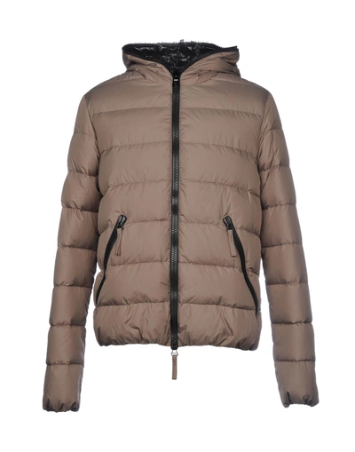 Shop Duvetica Down Jacket In Khaki