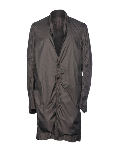 Shop Rick Owens Drkshdw Overcoats In Steel Grey