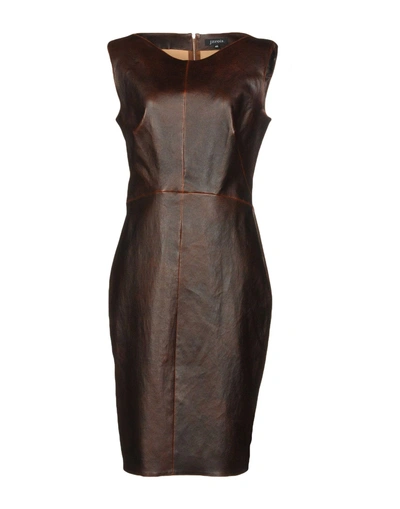 Shop Jitrois Knee-length Dress In Cocoa