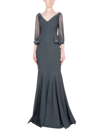 Shop Chiara Boni La Petite Robe Long Dresses In Lead