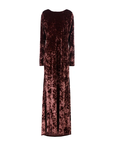 Shop Aniye By Woman Long Dress Brown Size M Polyester, Elastane