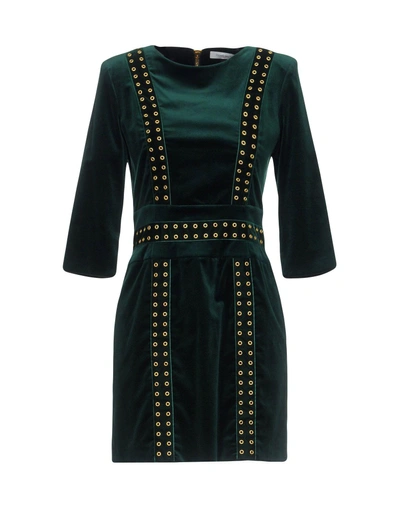 Shop Pierre Balmain Short Dress In Dark Green