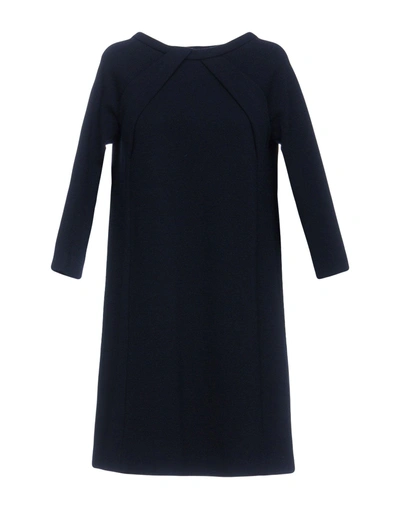 Shop Aspesi Short Dress In Dark Blue