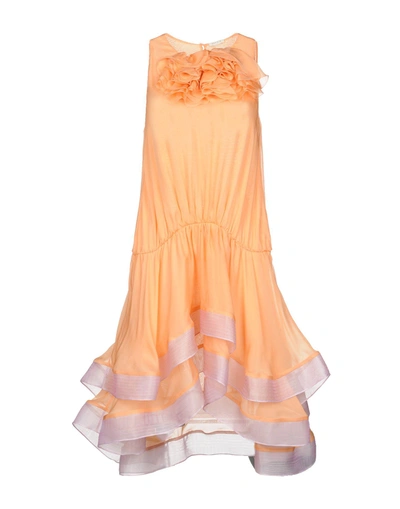 Shop Daniele Carlotta Short Dresses In Apricot