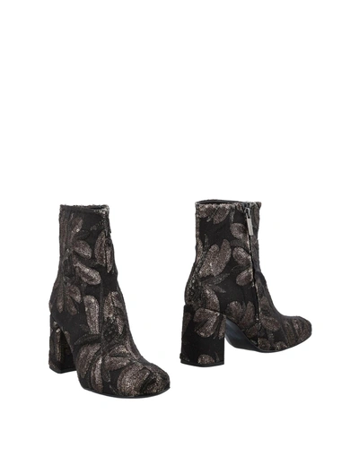 Shop Pons Quintana Woman Ankle Boots Dark Brown Size 8 Soft Leather, Textile Fibers
