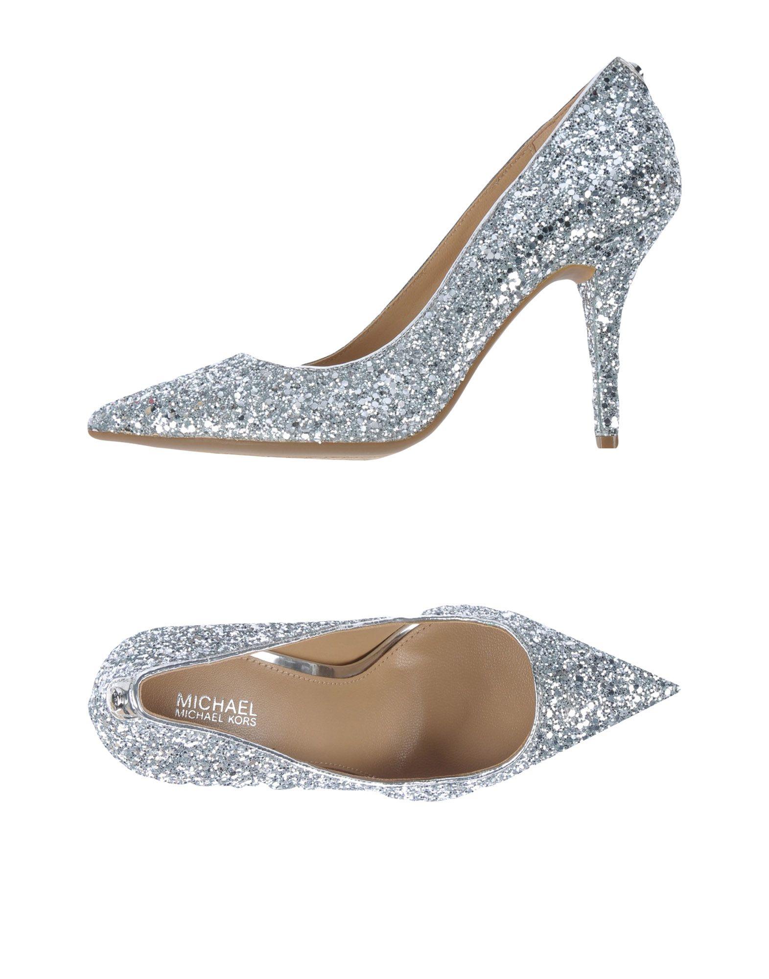 michael kors pumps silver