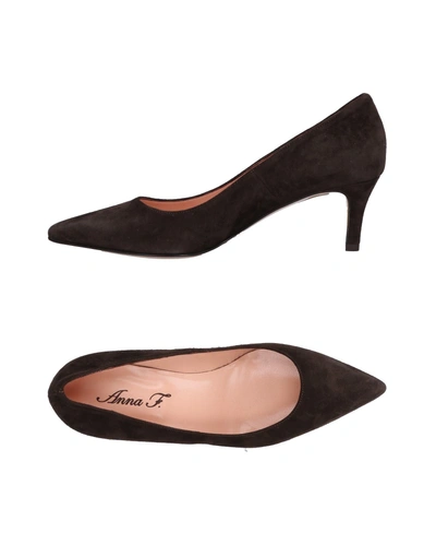 Shop Anna F Pump In Dark Brown