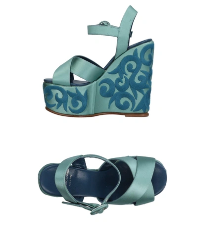 Shop Massimo Lonardo Sandals In Sky Blue