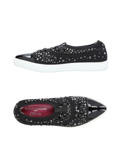 Shop Alberto Guardiani Sneakers In Black