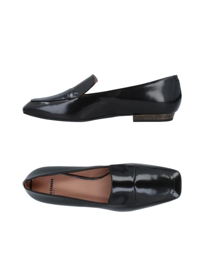 Shop Jil Sander Navy Woman Loafers Black Size 7 Calfskin