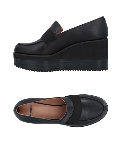 Shop Jil Sander Loafers In Black