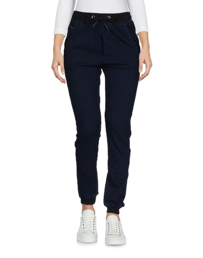 Shop Acynetic Casual Pants In Dark Blue