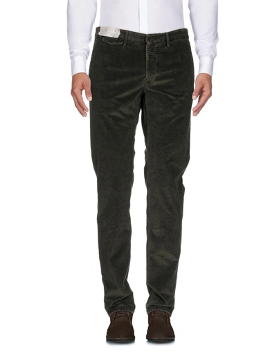 Shop Incotex Casual Pants In Military Green