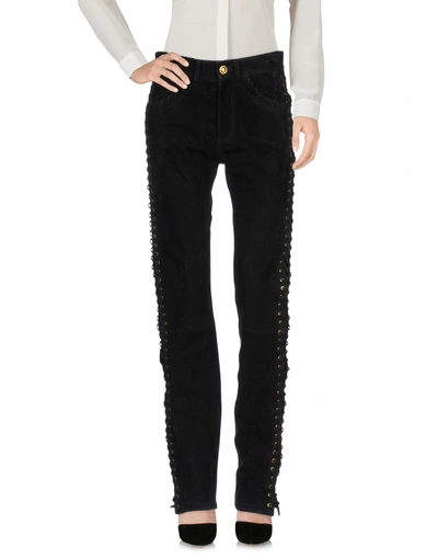 Shop Versace Casual Pants In Black