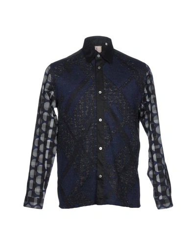 Shop Antonio Marras Patterned Shirt In Dark Blue