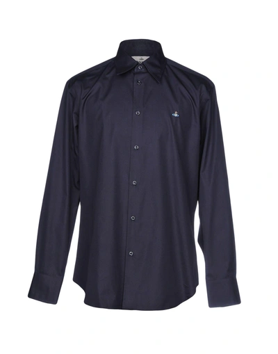 Shop Vivienne Westwood Shirts In Dark Blue