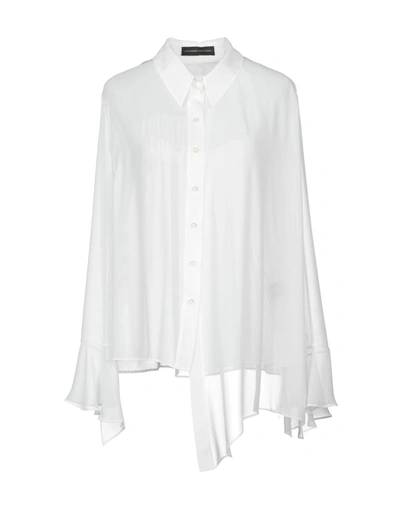 Shop Alessandro Dell'acqua Solid Color Shirts & Blouses In White
