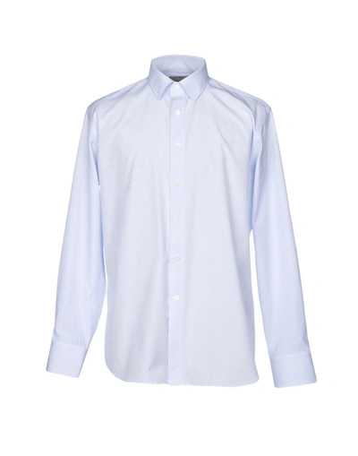 Shop Canali Patterned Shirt In Sky Blue