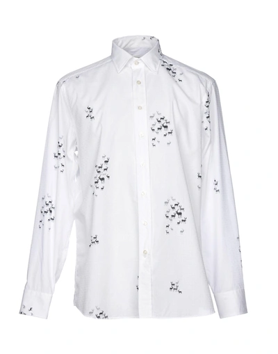 Shop Etro Solid Color Shirt In White