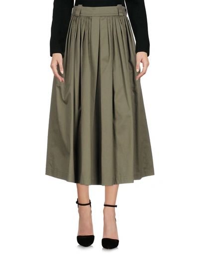 Shop Golden Goose 3/4 Length Skirts In Green