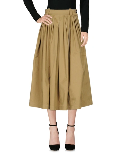 Shop Golden Goose Midi Skirts In Military Green