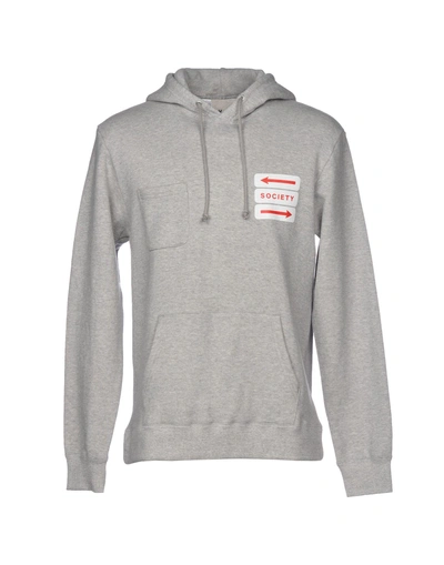Shop Society Hooded Sweatshirt In Grey