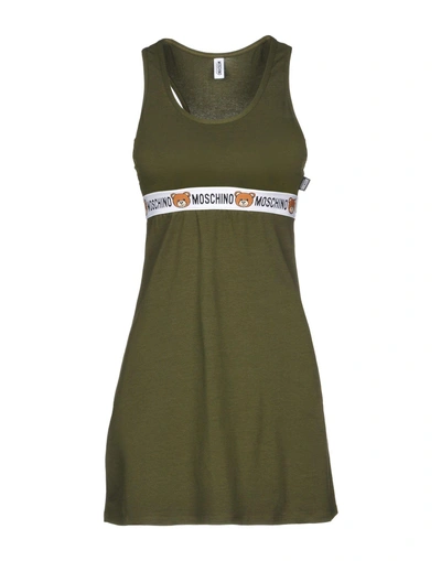Shop Moschino Nightgown In Military Green