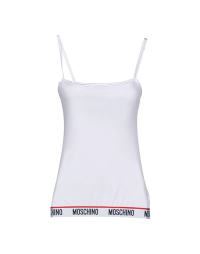 Shop Moschino Tank Top In White