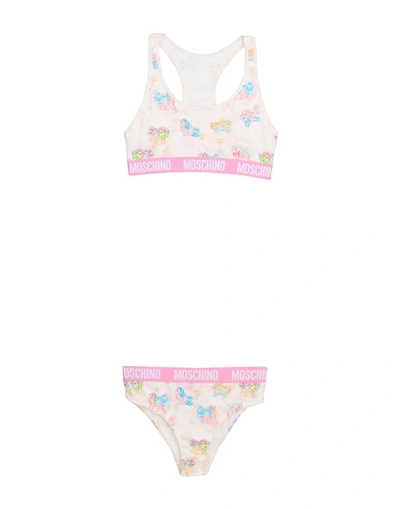 Shop Moschino Underwear Set In Pastel Pink