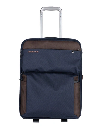 Shop Mandarina Duck Luggage In Dark Blue