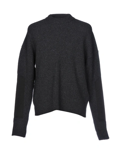 Shop Diesel Black Gold Sweater In Steel Grey