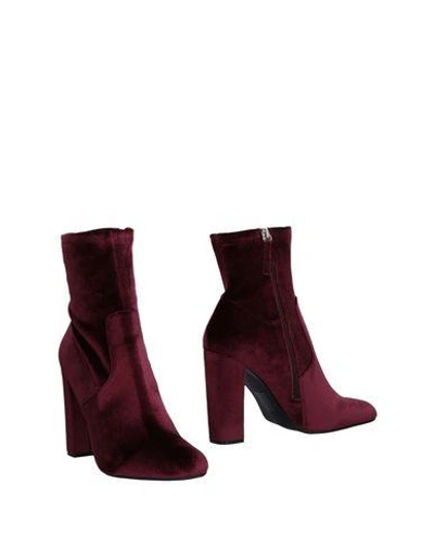 Shop Steve Madden Ankle Boots In Garnet