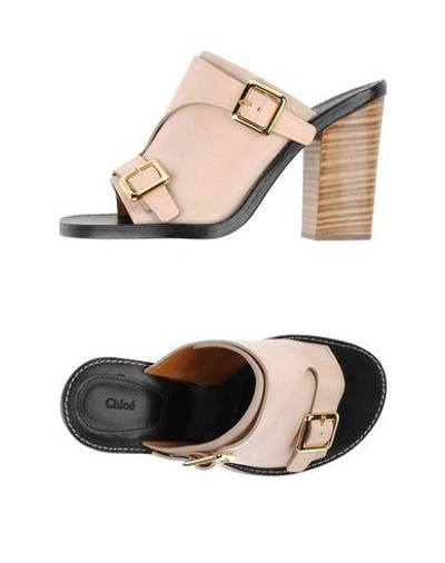 Shop Chloé Sandals In Beige