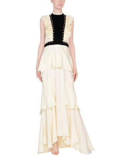 Shop Philosophy Di Lorenzo Serafini Long Dress In Ivory