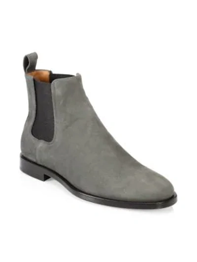 Shop Lanvin Suede Chelsea Boots In Anthracite